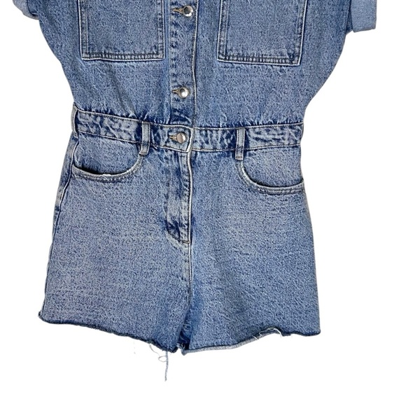 Zara Women's Denim Jumpsuit/ Romper- Size Medium - Picture 11 of 16